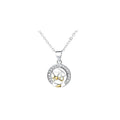 Sun and moon copper couple necklace set with electroplated finish on cross chain