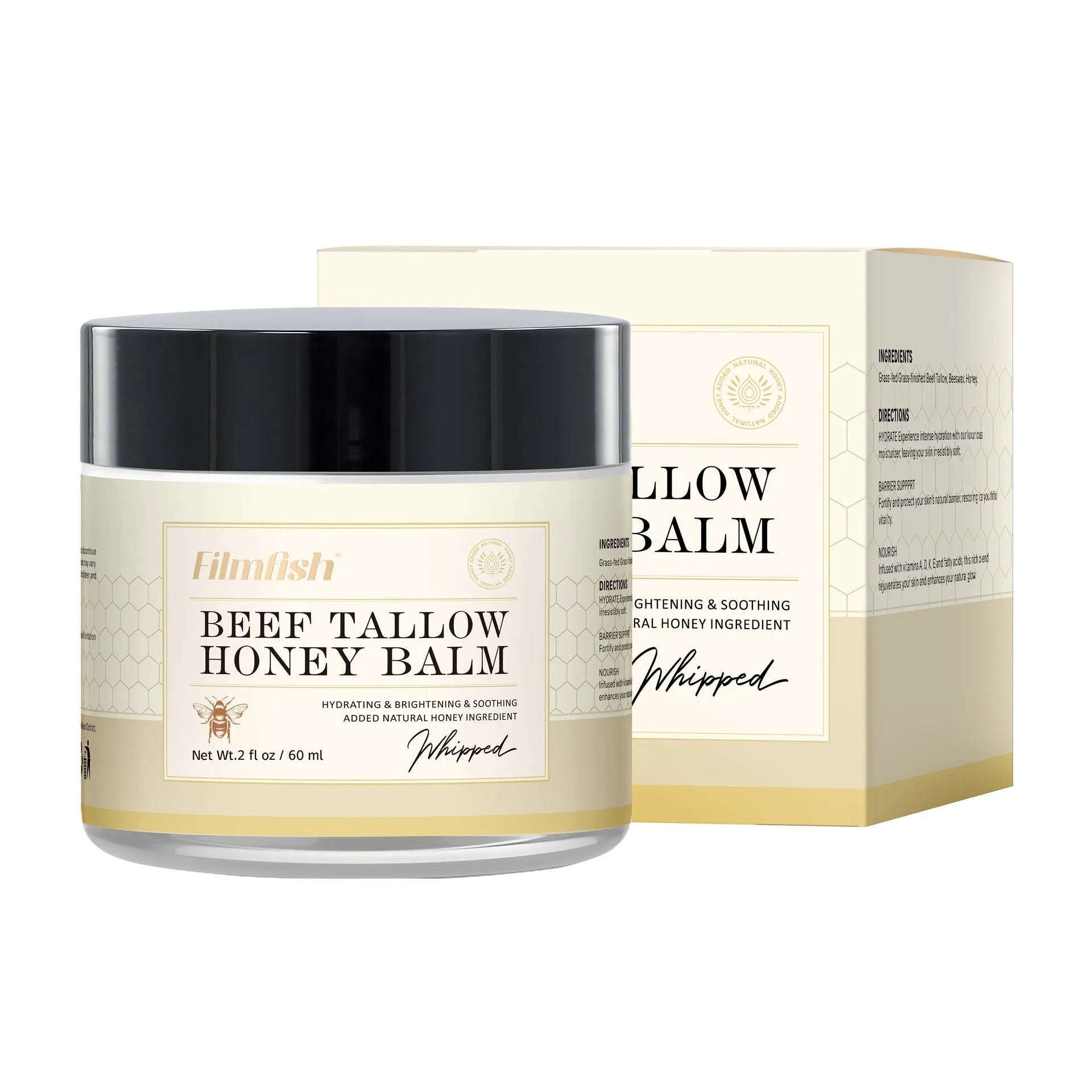 60ml honey moisturiser body cream in jar format for daily skin hydration