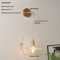 Retro copper and glass lotus wall lamp in six colour options, diameter 22cm.