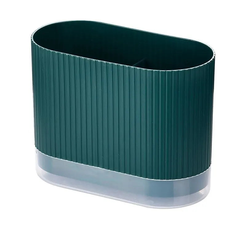 Plastic wall-mounted chopsticks cage with drainage holes in beige colour