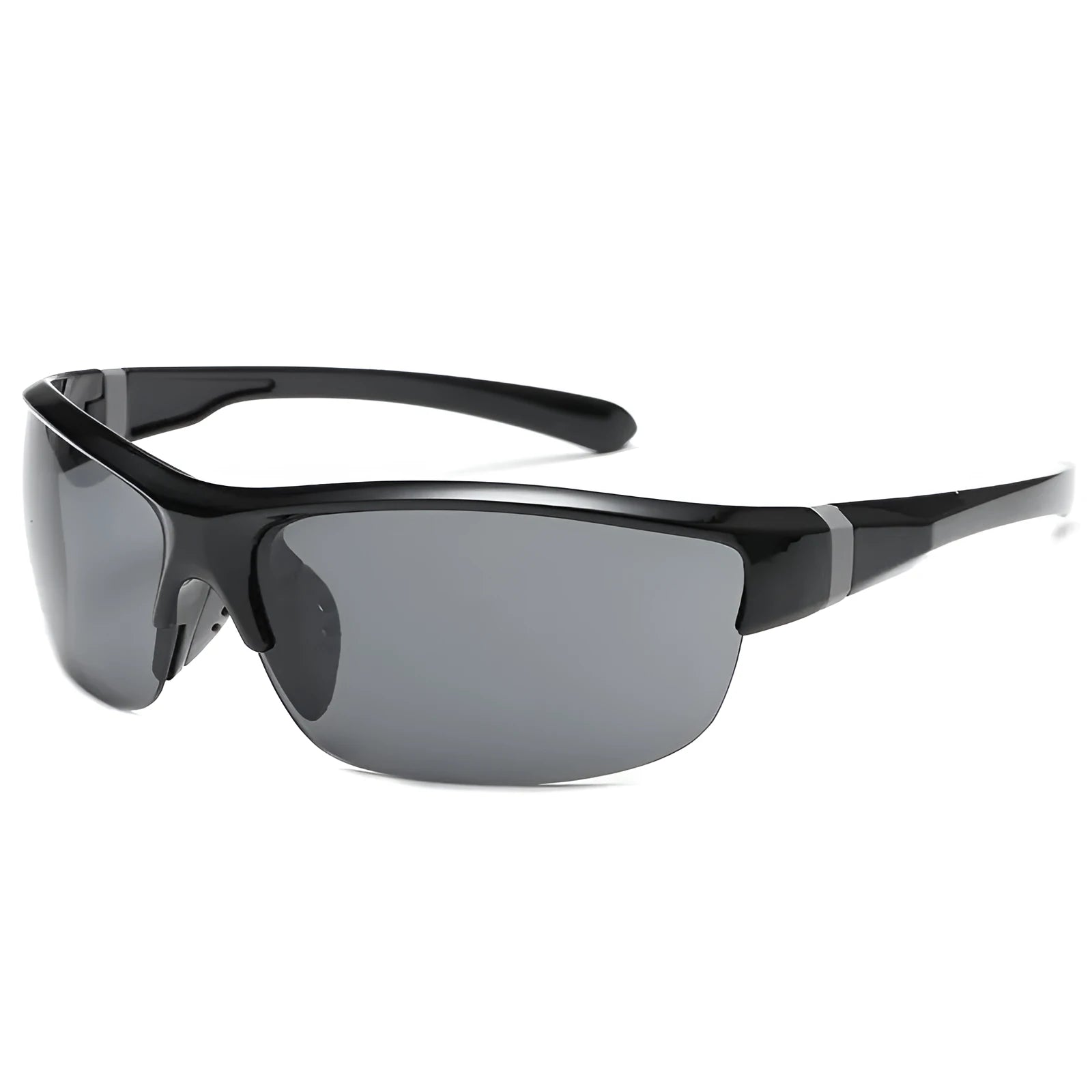 Men's semi-frameless windproof sports sunglasses for cycling with PC frame