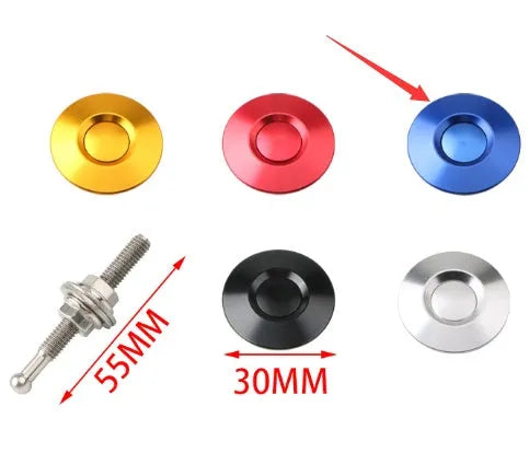 30mm diameter aluminium alloy engine cover lock with button head for modified vehicles