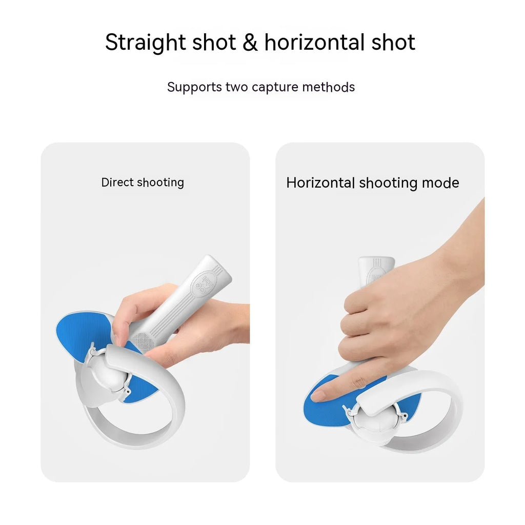 Red and blue silicone hand grip accessory for Pico 4 VR controller.