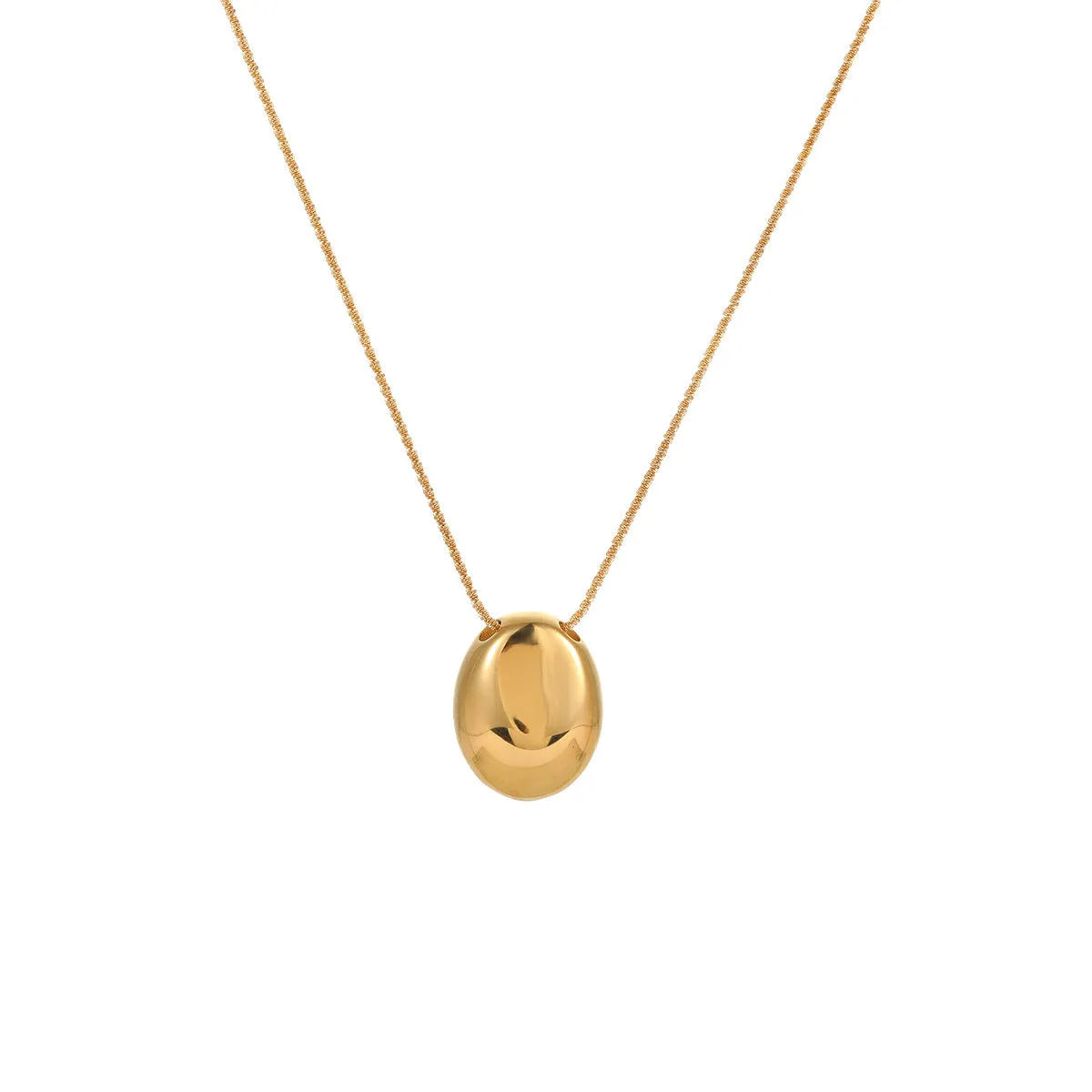 Gold geometric pendant necklace with 41-50cm chain on stainless steel background