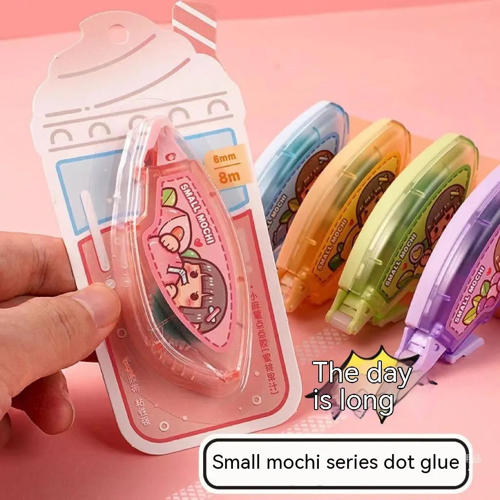 Dotting glue adhesive for student stationery in juice colours with high viscosity traceless properties