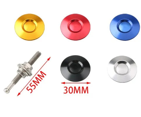 30mm diameter aluminium alloy engine cover lock with button head for modified vehicles