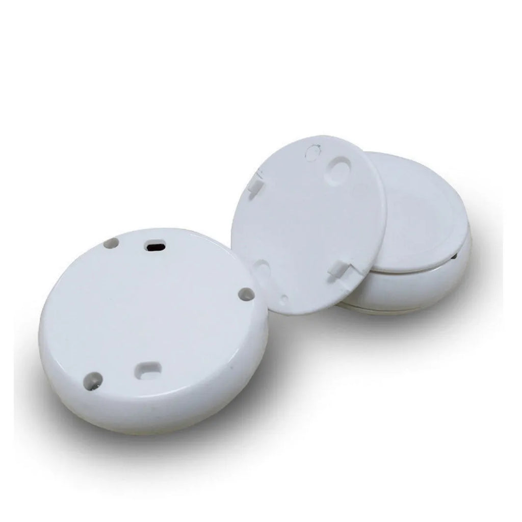 White round 433MHz wireless remote control switch with ABS housing and overload protection