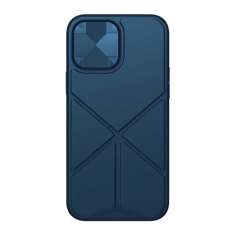 TPU back cover mobile phone case for iPhone 13 series in black or blue solid colour