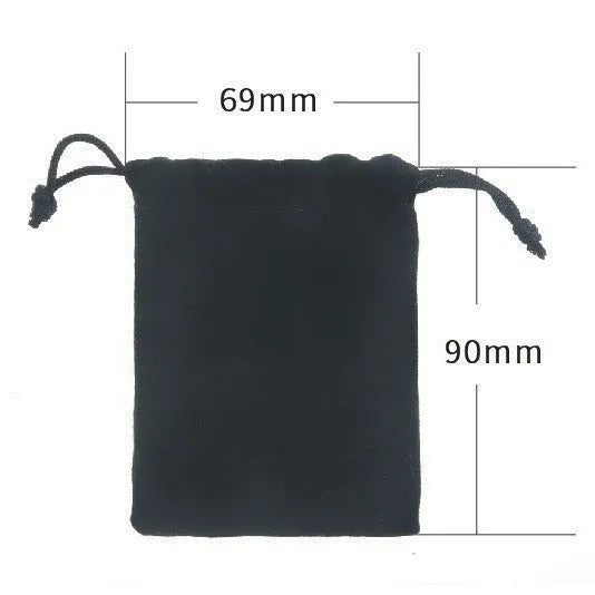 Stainless steel motorcycle key ring with modern design presented with a velvet pouch.