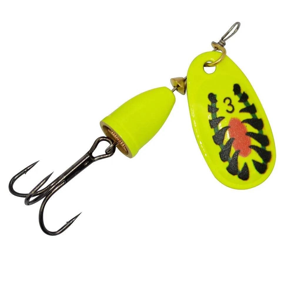 R composite rotating sequins copper bell metal fishing lure in multiple colour options