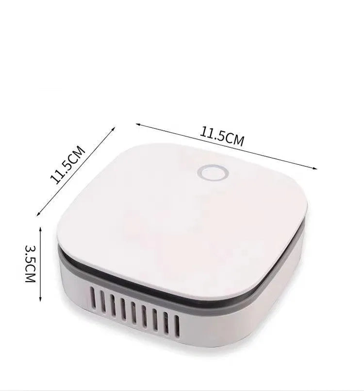 White USB car air purifier with negative ion technology and composite filter
