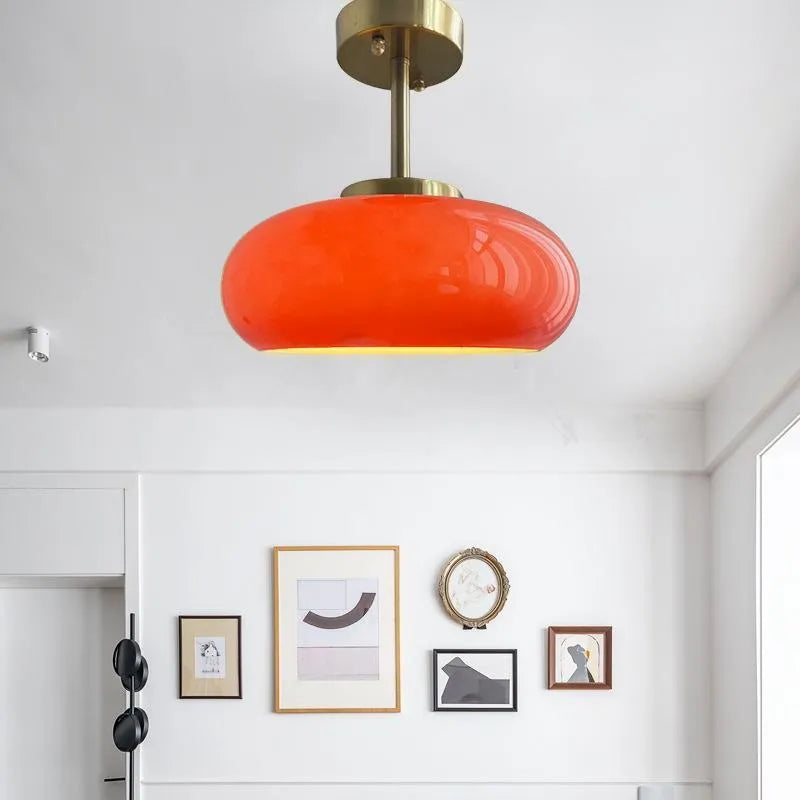 Bauhaus three headed egg tart pendant light in milk white glass for retro ceiling lighting