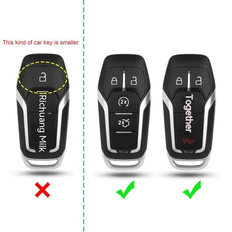 A plastic protective shell for a car key remote, shown in a single-piece design with an optional buckle attachment.