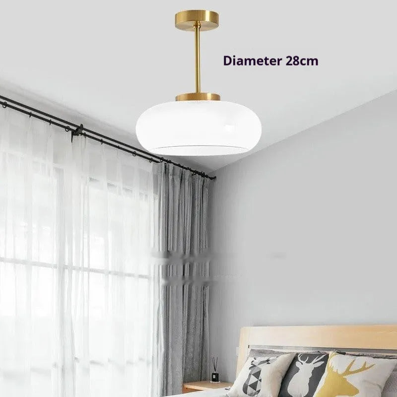 Bauhaus three headed egg tart pendant light in milk white glass for retro ceiling lighting