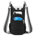 Cloth bicycle water bottle bag in modern simplicity style shown in black, pink, and beige colour options