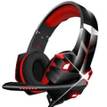 Wired gaming headset with microphone and LED lighting in blue colour with 3.5mm plug
