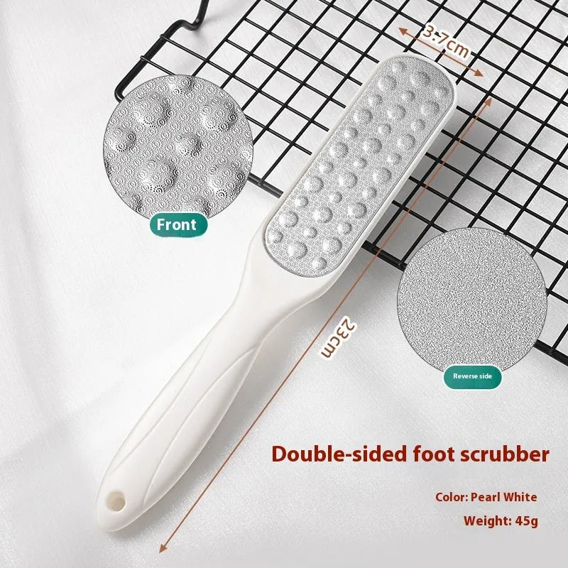 Double-sided stainless steel foot grinder for manual callus removal and foot repair
