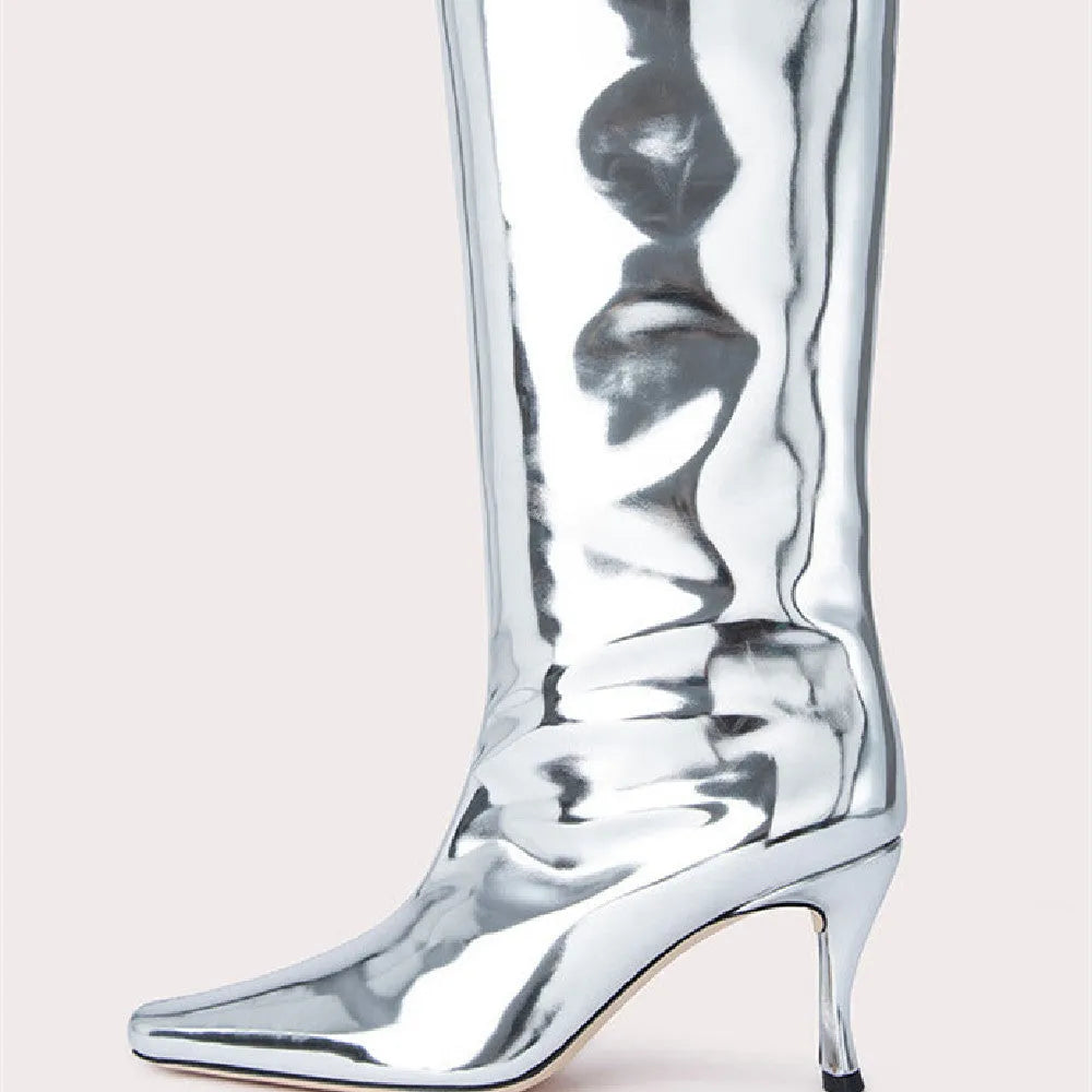 Women's square toe cowboy boot in microfiber, shown in multiple colour options.