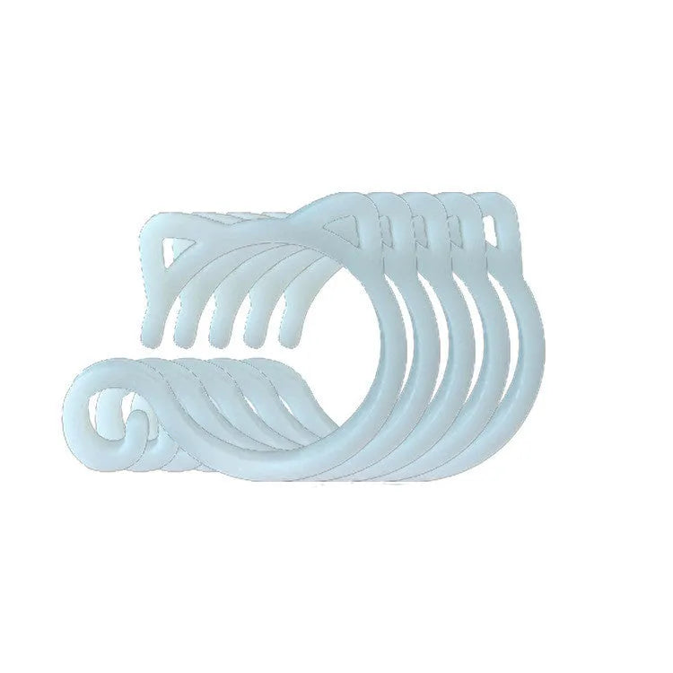 Cat-shaped plastic plant clip in green, red, white or yellow colours for garden support