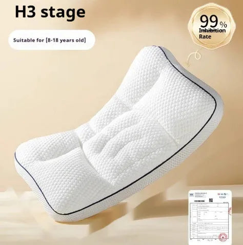 Children's partition neck pillow with double-sided cold warm design and antibacterial properties for ages 1-6
