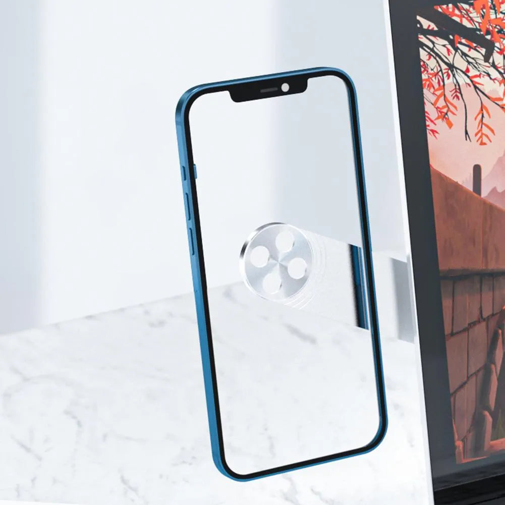 Black aluminium laptop phone holder mounted on computer monitor with smartphone attached