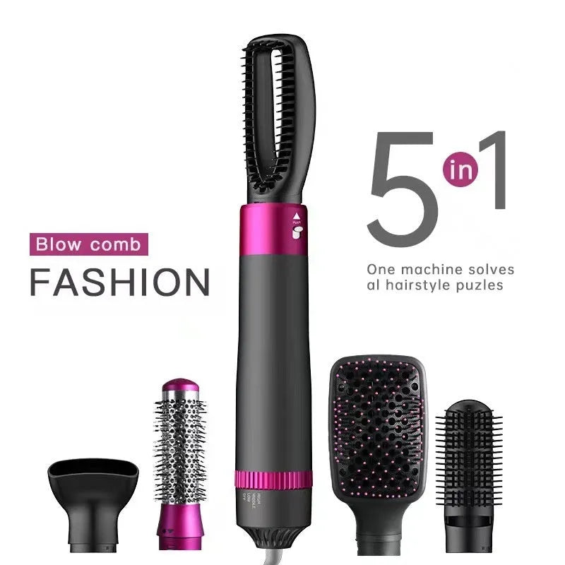 Dyson grey 5 in 1 hair dryer brush styling tool with five attachment brushes