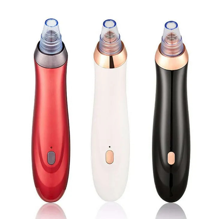 Electric blackhead remover device with vacuum suction function and multiple nozzle attachments