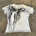 Men's gothic short sleeve graphic tee with cartoon pattern in colour HQ929