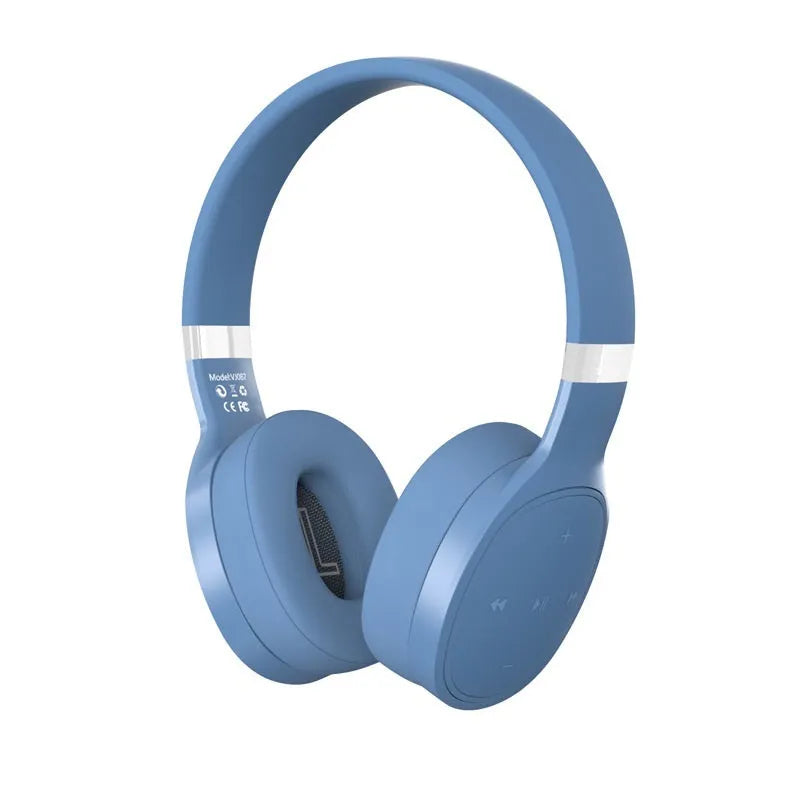 Folding wireless Bluetooth sports headset in black, white, grey, or blue colours with 40mm speakers