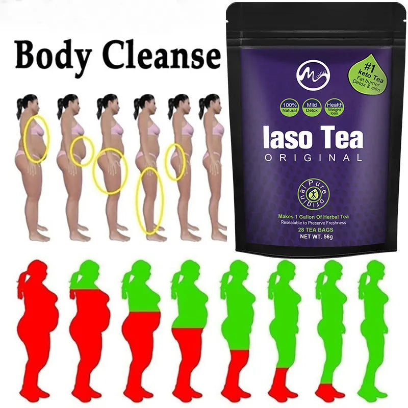 Single bag of sugar-free Instant Slimming Tea with cold soaking technology labelling