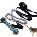 Green cotton thread dog tug-of-war rope toy for bite and chew play