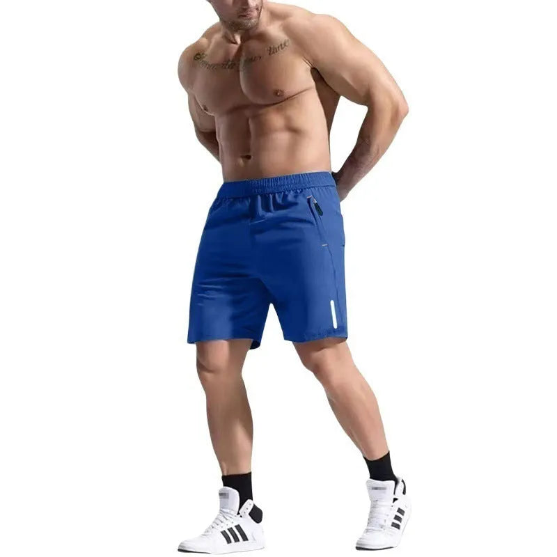 Men's elastic waist sports shorts in bamboo blend fabric shown in multiple colour options