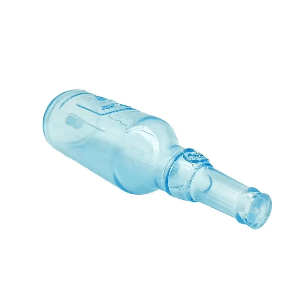 Blue green red water bottle dog toy with squeaker for aggressive chewing dogs