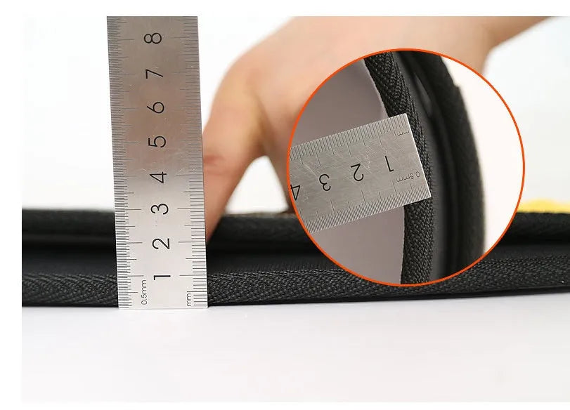 Nylon fitness weightlifting waistband in black, red and yellow colours with adjustable sizing