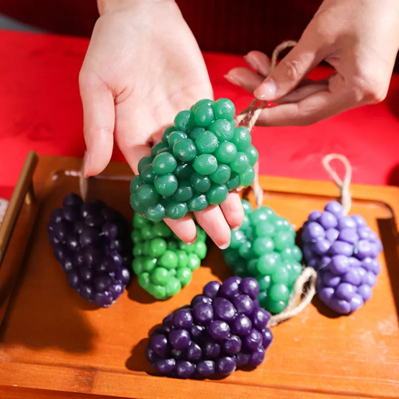 Purple and green grape cluster handmade soap bar, 80g net content