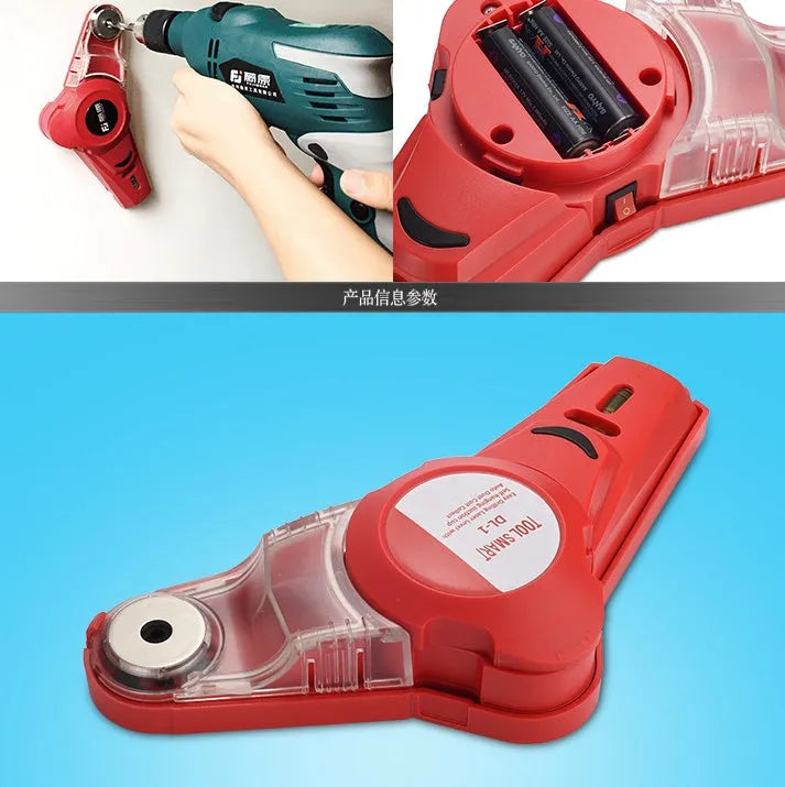 Red laser level tool for woodworking with positioning function and AA battery compartment