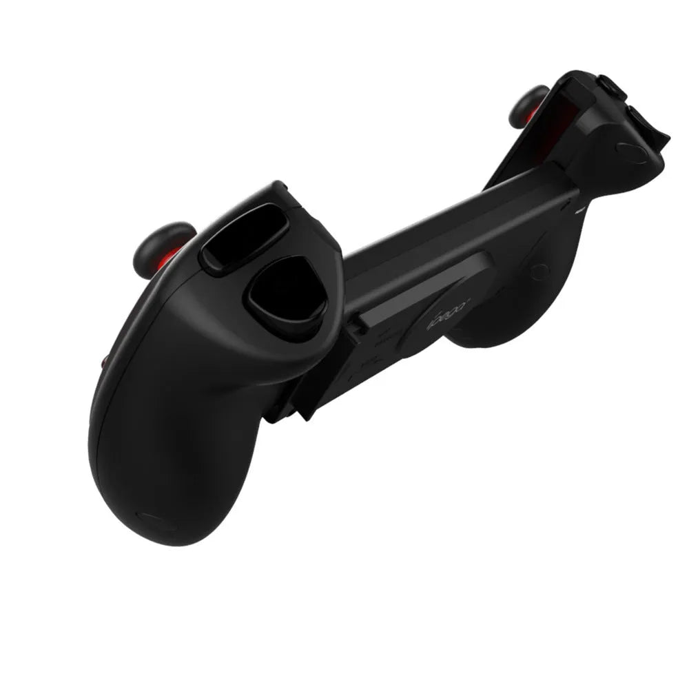 Red telescopic gamepad with Bluetooth connectivity for Android, iOS, and PC gaming