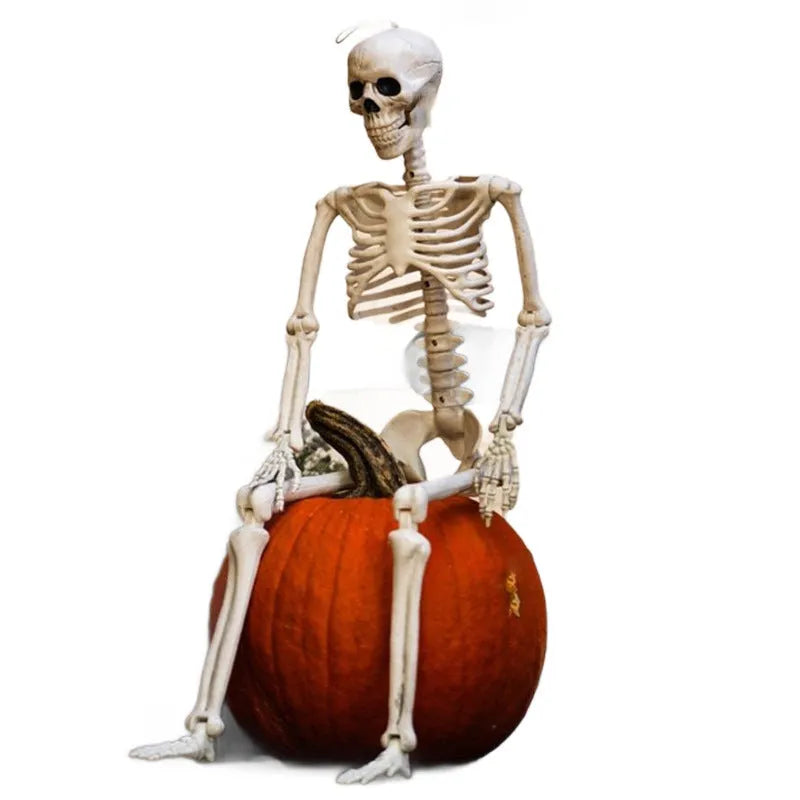 90cm movable joint plastic Halloween skeleton model in standing position
