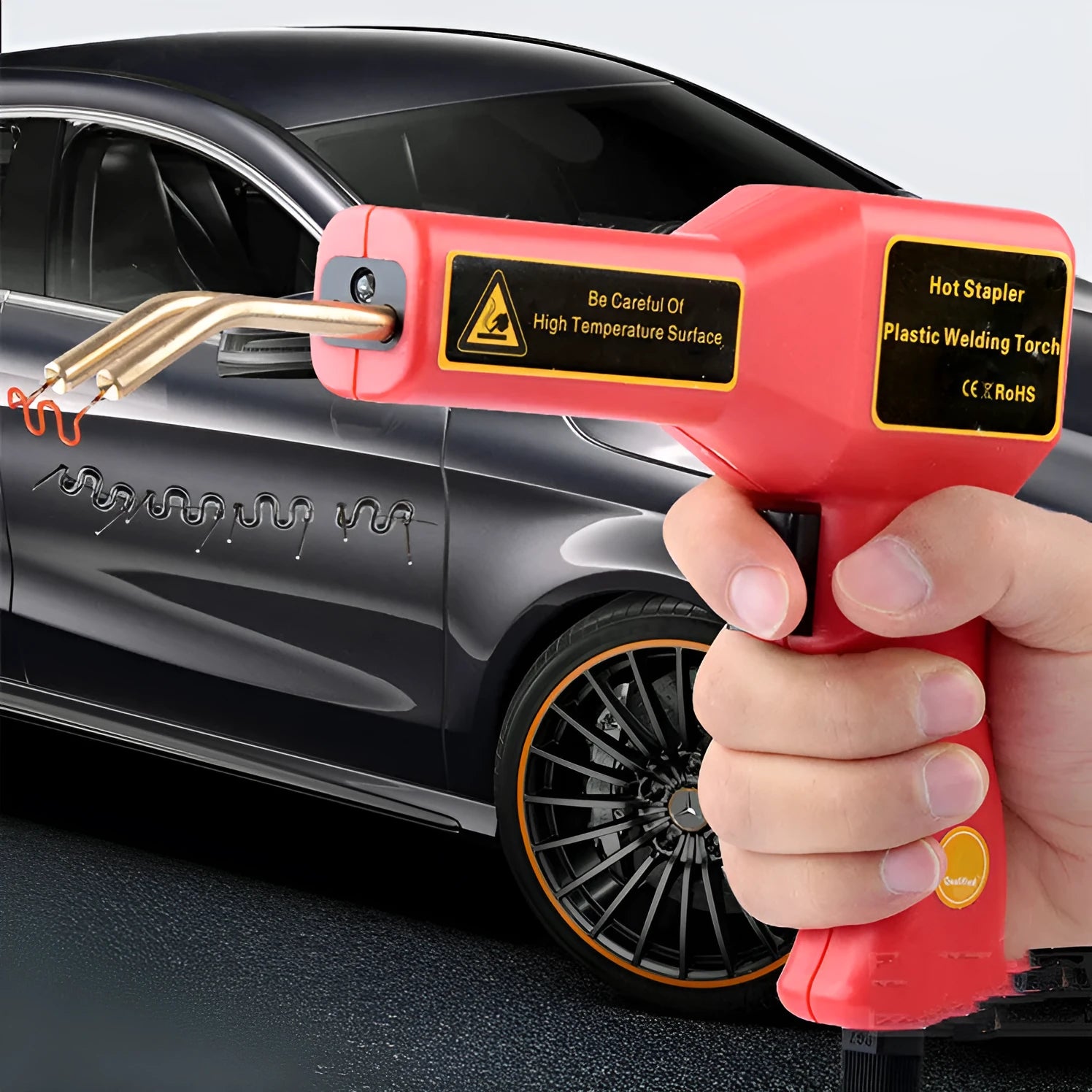 30W plastic repair welding gun with LED light for car bumper repair and fusion tasks