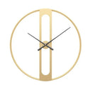 50cm round metal wall clock in black or gold colour with quartz movement