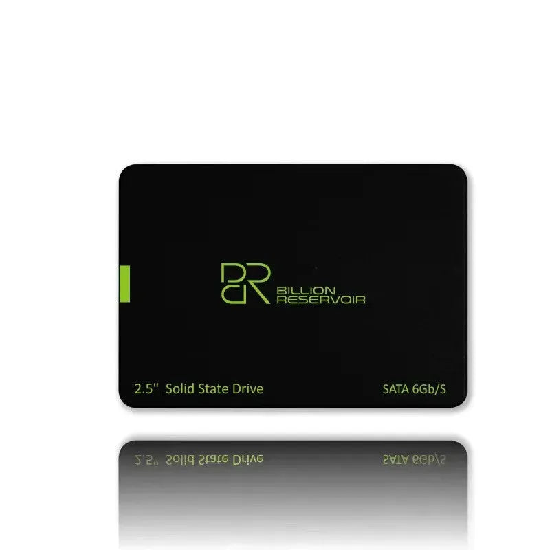 Personalised desktop notebook solid state drive in black plastic casing with SATA3.0 interface