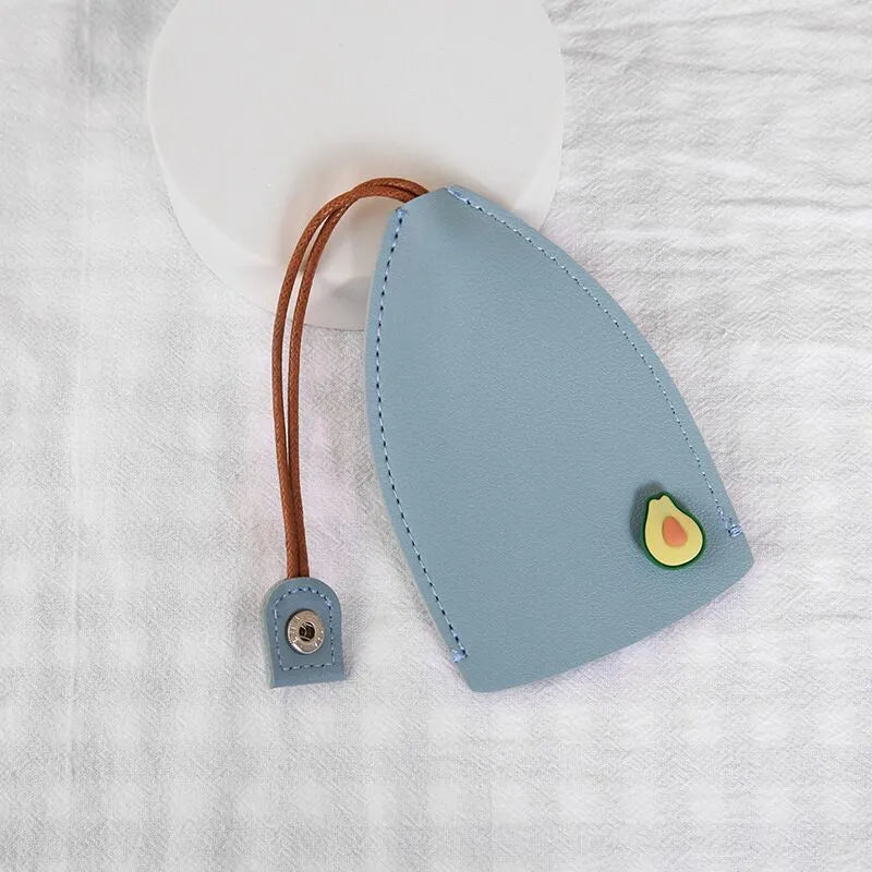Colourful cartoon pull-out key case made from PU leather showing design options