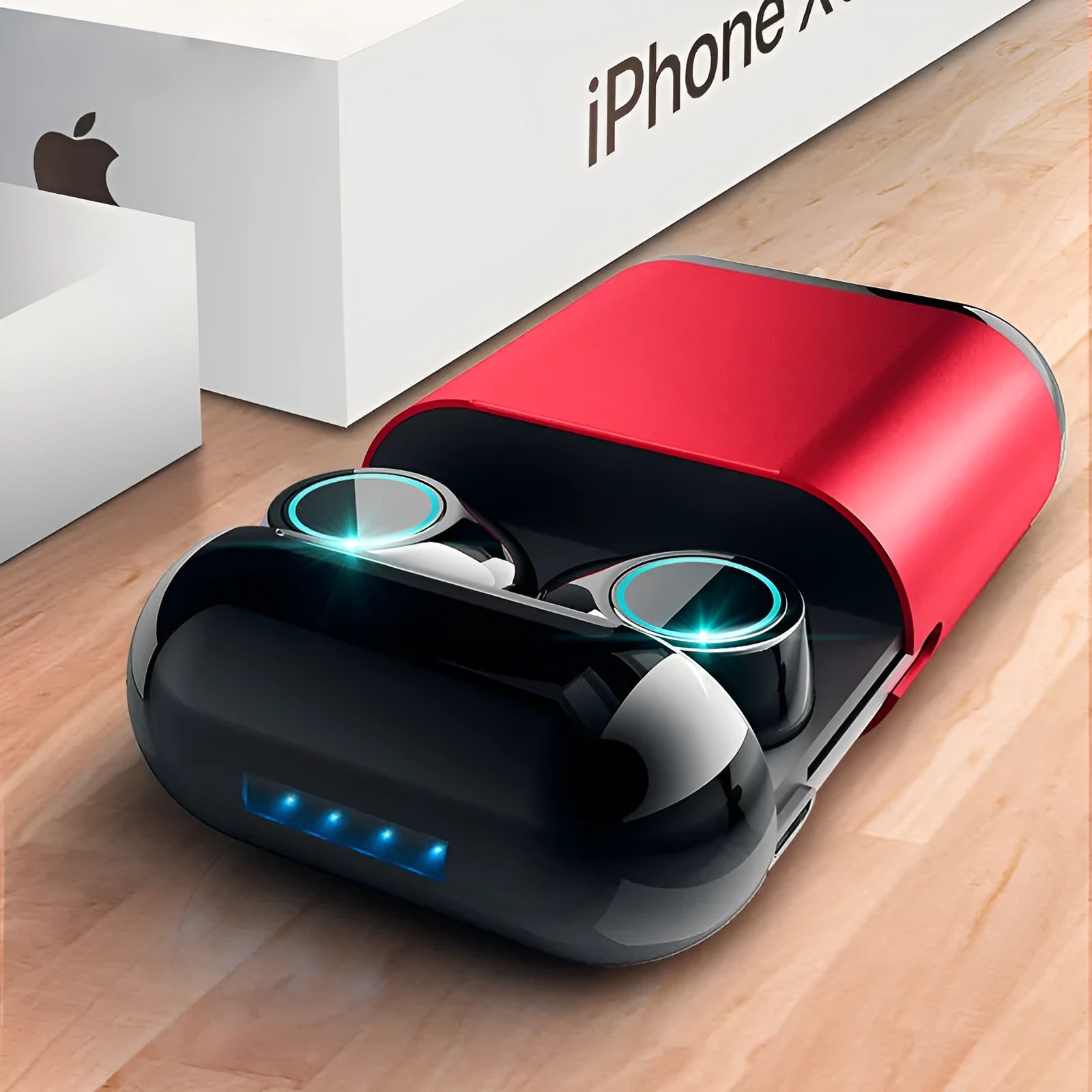 TWS wireless Bluetooth headset in black, gold, and light grey colour options