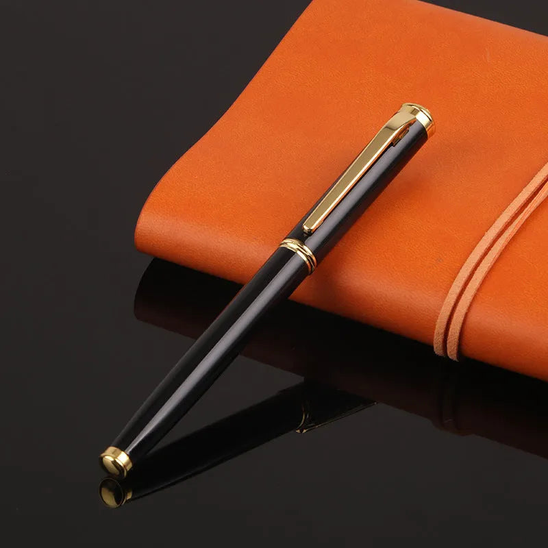 Red and black metal fountain pens with 0.5mm Yijin nibs for business writing