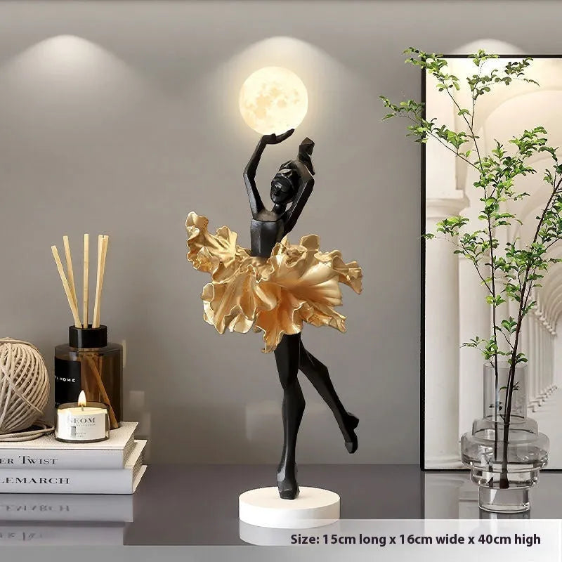 Art girl atmosphere small night lamp ornament in simple modern style with USB charging