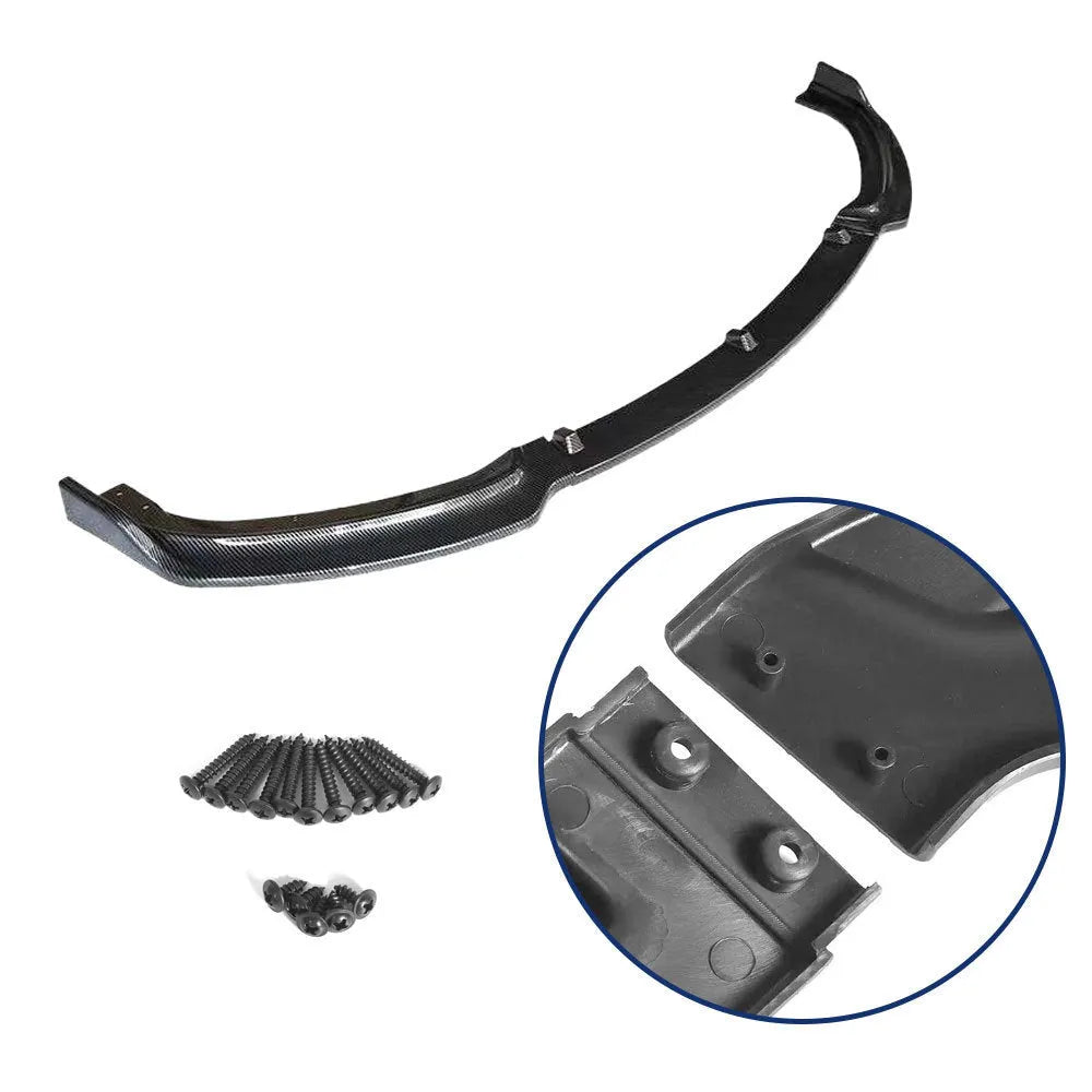 BMW 3 Series F30 F35 front bumper lip spoiler in black polypropylene