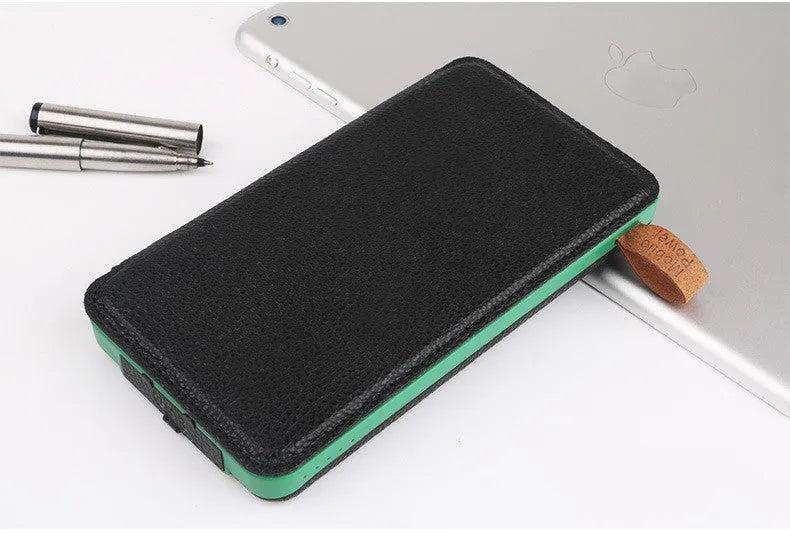 Outdoor waterproof solar power bank in multiple colours with charging cable and LED light
