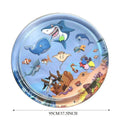 Thickened PVC water sensory playmat for cats with ocean fish theme and floating toys