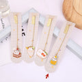 Jane Lime Foodie Cute Pet Cat metal bookmark with PVC film in one of four cartoon designs.