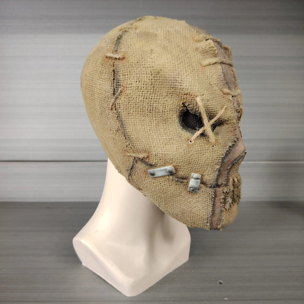 Latex horror mask with scar skull modelling for Halloween and costume events
